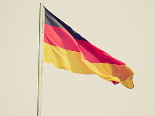 Image showing Retro look German flag