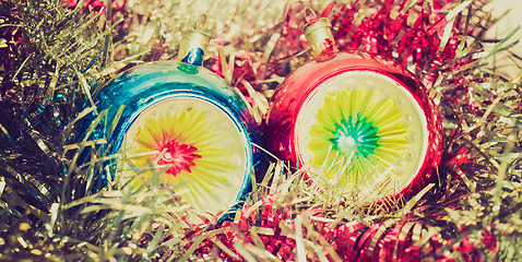 Image showing Retro look Baubles