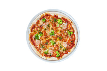 Image showing seafood pizza