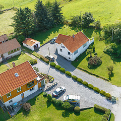 Image showing Top view at houses