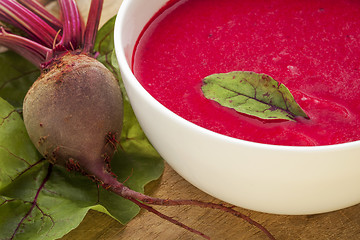 Image showing red beet cream soup
