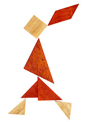 Image showing tangram walking girl figure