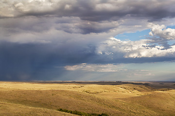 Image showing storm clouds over a prairie