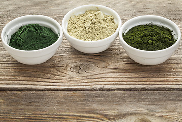 Image showing kelp, spirulina and chlorella 