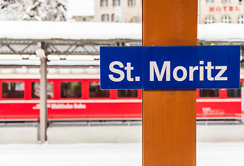 Image showing St. Moritz Train Station