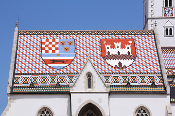 Image showing Roof of St. Mark's Church in Zagreb