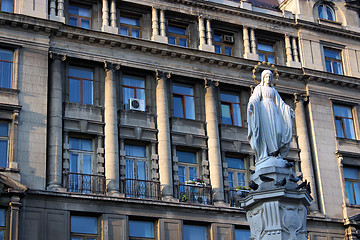 Image showing great sculpture of God's mother Maria in Lvov