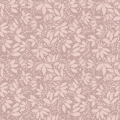 Image showing Neutral beige plant wallpaper