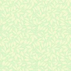 Image showing Neutral green beige plant wallpaper