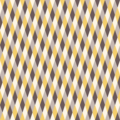 Image showing Seamless Warm Color Pattern. Rhombus Background