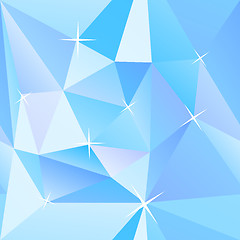 Image showing Ice cubes blue abstract geometry vector background