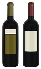 Image showing Two bottles red wine