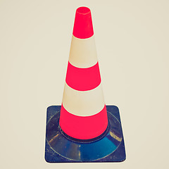 Image showing Retro look Traffic cone