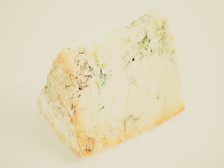 Image showing Retro look Blue Stilton Cheese