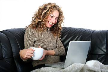 Image showing Woman with Laptop