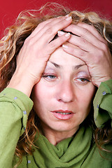 Image showing Woman with headache