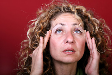 Image showing Woman with headache