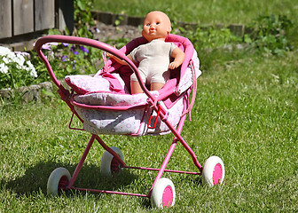 Image showing Baby's doll in a carriage 