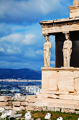 Image showing The Porch of the Caryatids in Athens