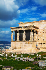 Image showing The Porch of the Caryatids in Athens