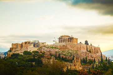 Image showing Acropolis in the morning after sunrise