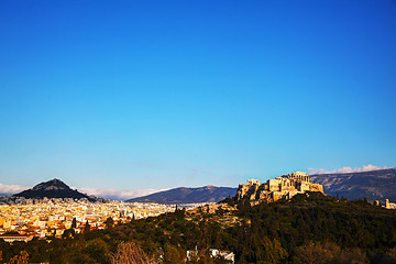 Image showing Overview of Acropolis in Athens, Greece