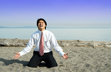 Image showing Stressed businessman