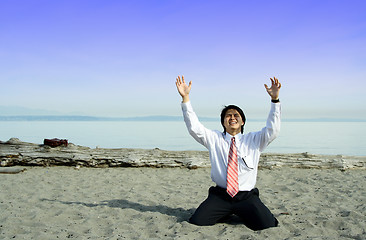 Image showing Stressed businessman