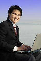 Image showing Working businessman