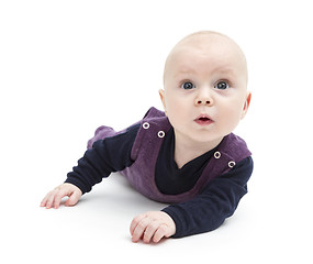 Image showing astonished baby on floor