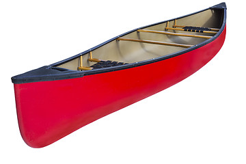 Image showing red tandem canoe