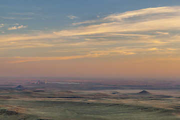 Image showing sunset over prairie