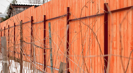 Image showing big wooden fence