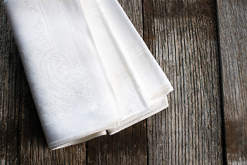 Image showing White cloth napkins