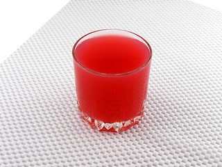 Image showing Sour cherry juice in a glass