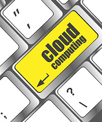 Image showing computer keyboard for cloud computing, business concept