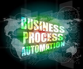 Image showing business process automation interface hi technology