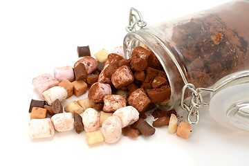 Image showing Marshmallows, fudge, chocolate, fudge and cocoa