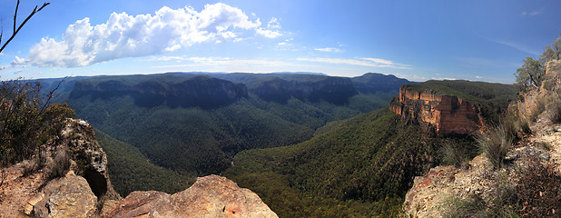 Image showing Grose Valley Blue Mountains Australia Panorama