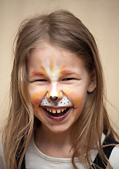 Image showing funny kitten girl