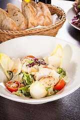 Image showing tasty fresh caesar salad with grilled chicken and parmesan 