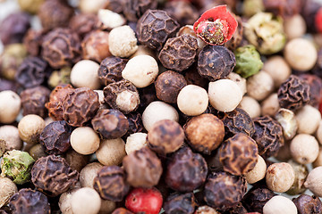 Image showing Background of black peppercorns