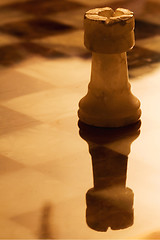 Image showing  abstrac gold tower in a chess board