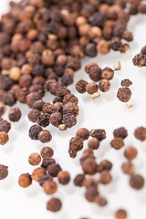 Image showing Background of black peppercorns