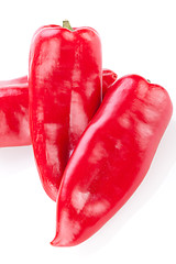 Image showing Fresh whole spicy red hot chili peppers
