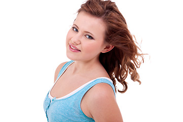 Image showing young teenager girl smiling having fun portrait