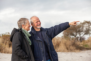 Image showing happy senior couple elderly people together outdoor