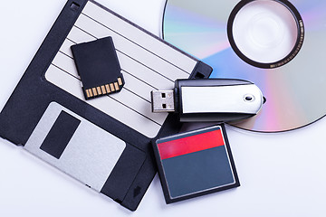 Image showing Selection of different computer storage devices