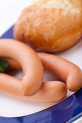 Image showing Frankfurters or Wiener sausages