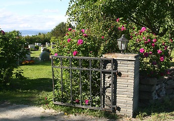 Image showing Cemetery gate